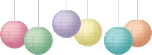 Pastel Pop 8" Hanging Paper Lanterns