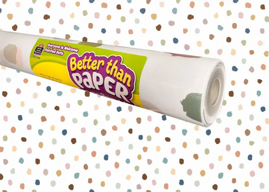 Better Than Paper Bulletin Board Roll - Everyone is Welcome Painted Dots