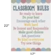 Classroom Cottage Classroom Rules Chart