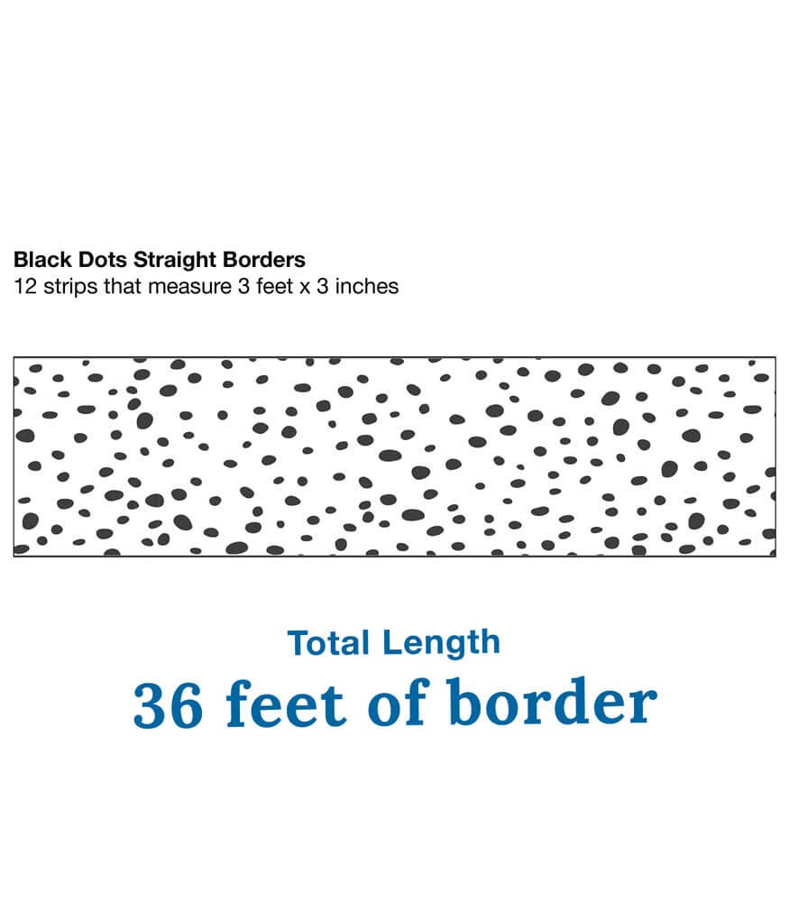 Carson Dellosa Education - We Belong Black Dots Straight Bulletin Board Borders