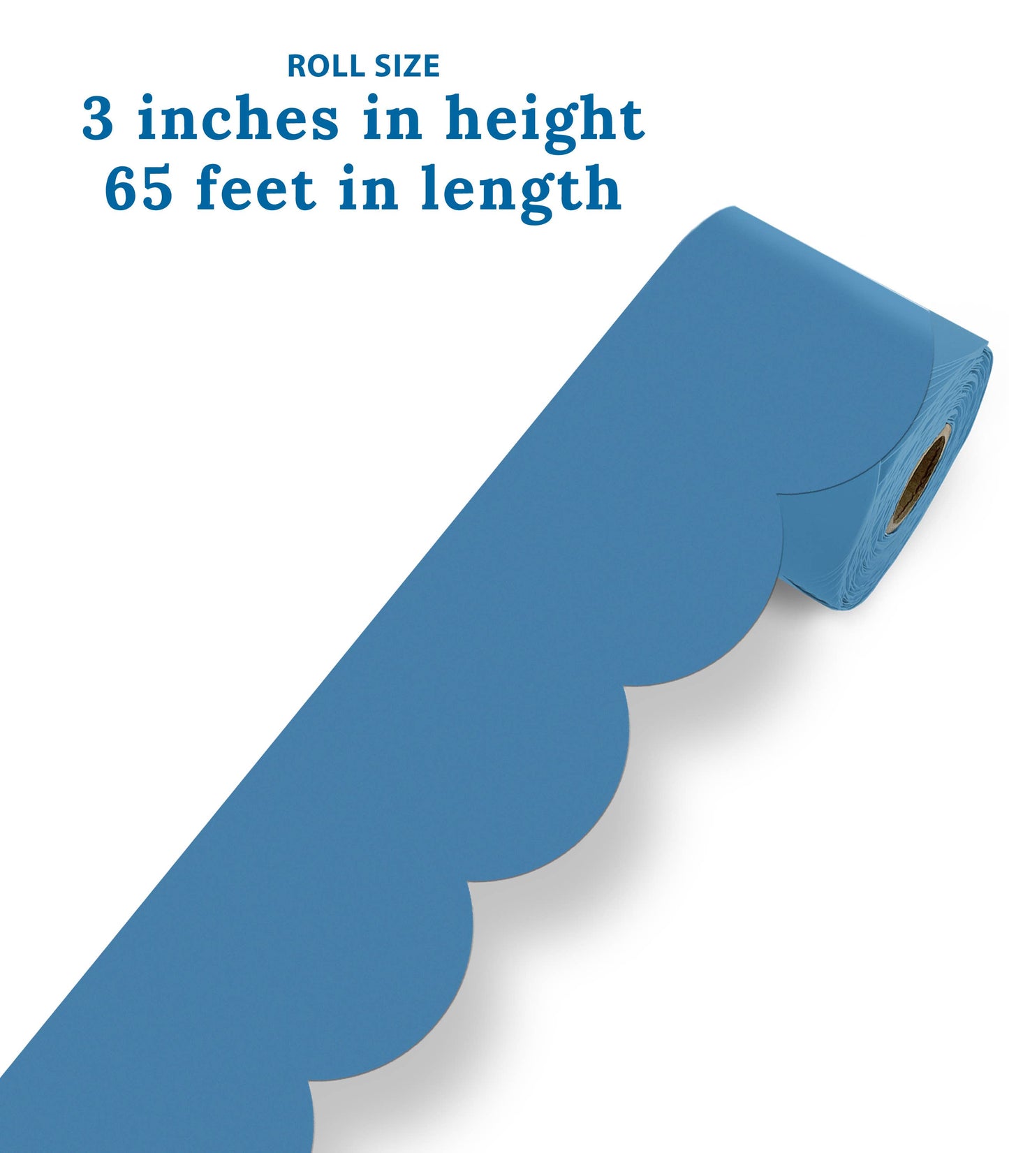 Carson Dellosa Education - Ocean Blue Rolled Scalloped Bulletin Board Borders