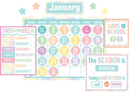 Pastel Pop Calendar Bulletin Board
