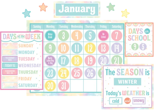 Pastel Pop Calendar Bulletin Board
