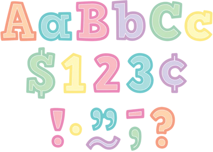 Pastel Pop Bold Block 4" Letters Combo Pack