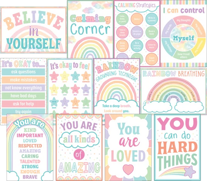 Pastel Pop Calming Strategies Small Poster Pack
