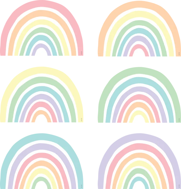 Pastel Pop Rainbows Accents