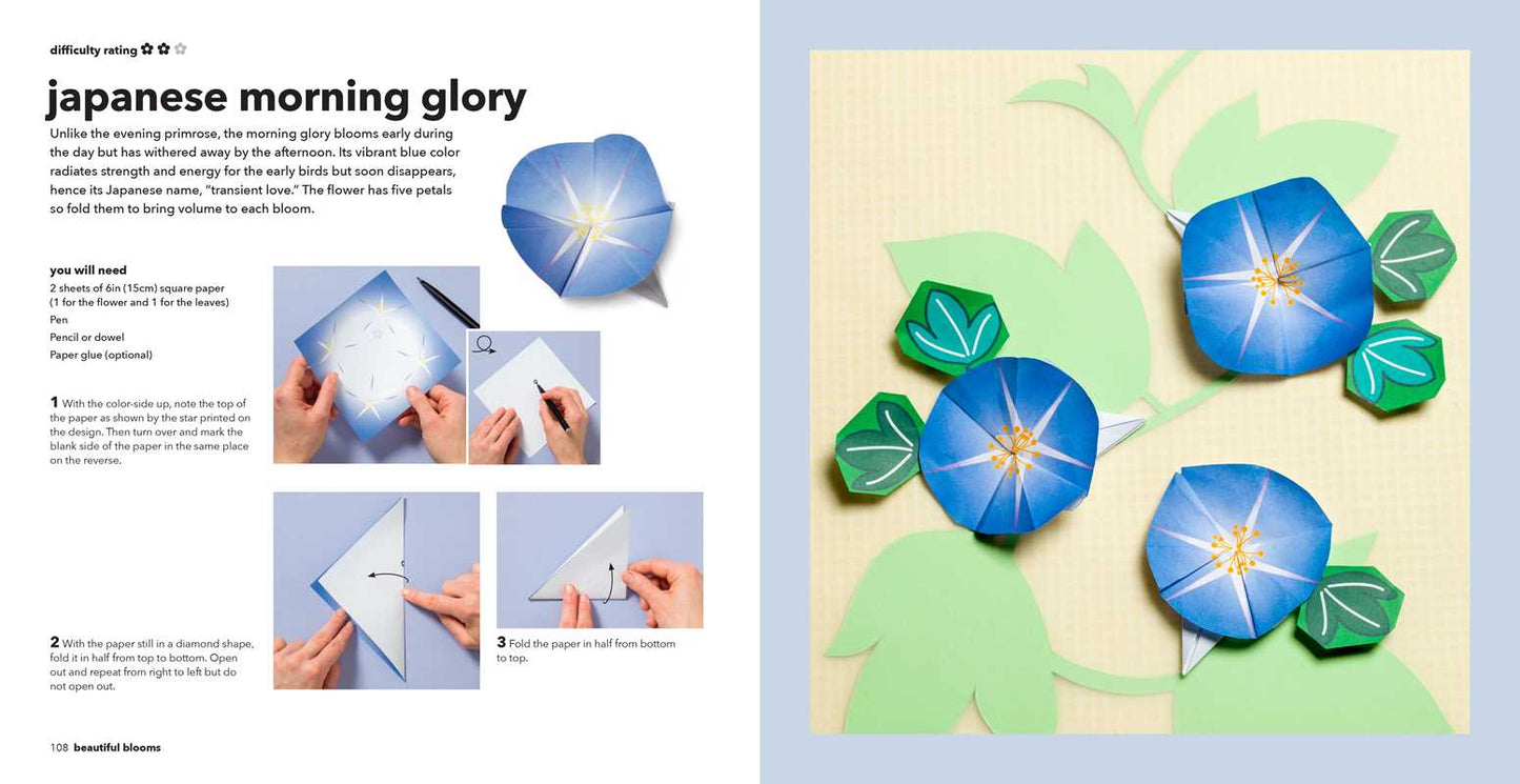 Simon & Schuster - Origami Garden by Mari Ono: Paperback; 128 pages / English