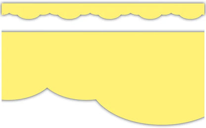 Lemon Yellow Fancy Scallops Border Trim
