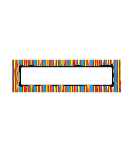 Colorful Stripes Name Plates