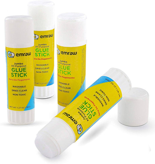 enday - Jumbo, White Glue Stick 1.27 Oz (36G) (2Pack)