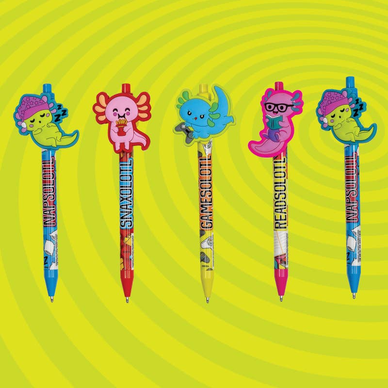 AXOLOTL CHARACTER CLIP PEN  12/TUB