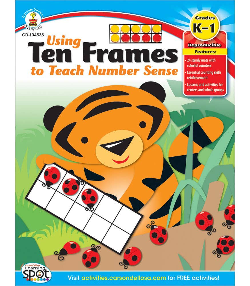 Carson Dellosa Education - Using Ten Frames to Teach Number Sense, Grades K - 1