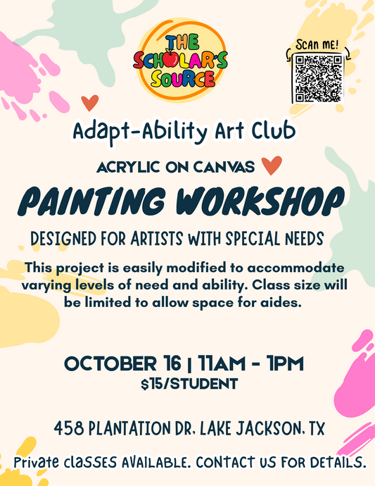 AdaptAbility Art Club Painting Workshop - 10/16/25 - 11am-1pm