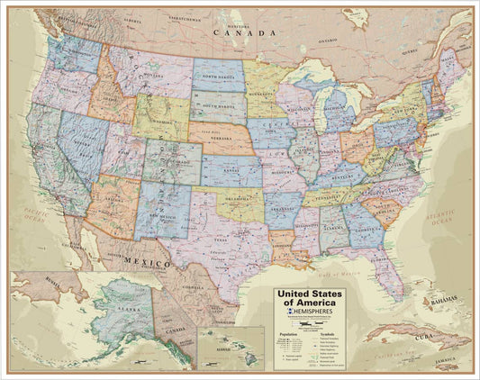 Waypoint Geographic United States Wall Map