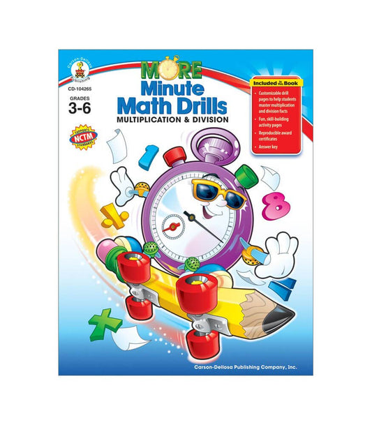 Carson Dellosa Education - More Minute Math Drills, Grades 3 - 6