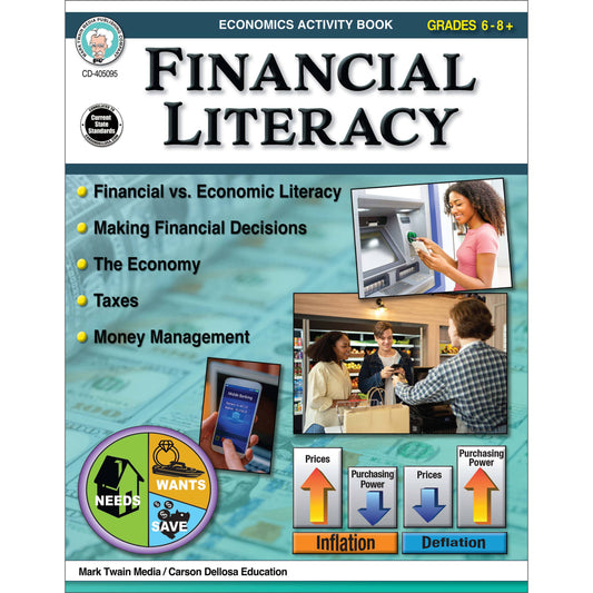 Carson Dellosa Education - Financial Literacy Workbook, Grades 6 - 12