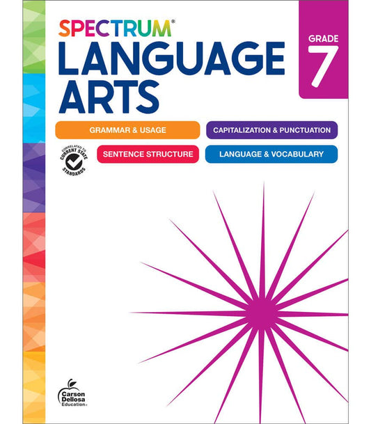 Carson Dellosa Education - Carson Dellosa Spectrum Language Arts Workbook, Grade 7