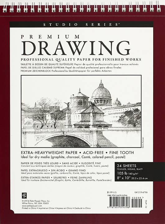 Peter Pauper Press - Premium Drawing Pad  8 X 10