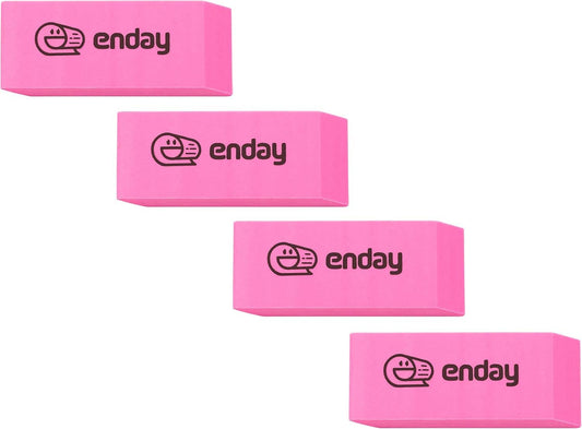 enday - Pink Soft Bevel Eraser, 4Pk