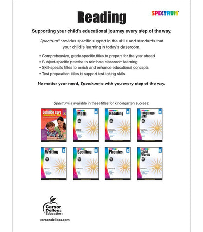 Carson Dellosa Education - Spectrum Reading Workbook, Grade K