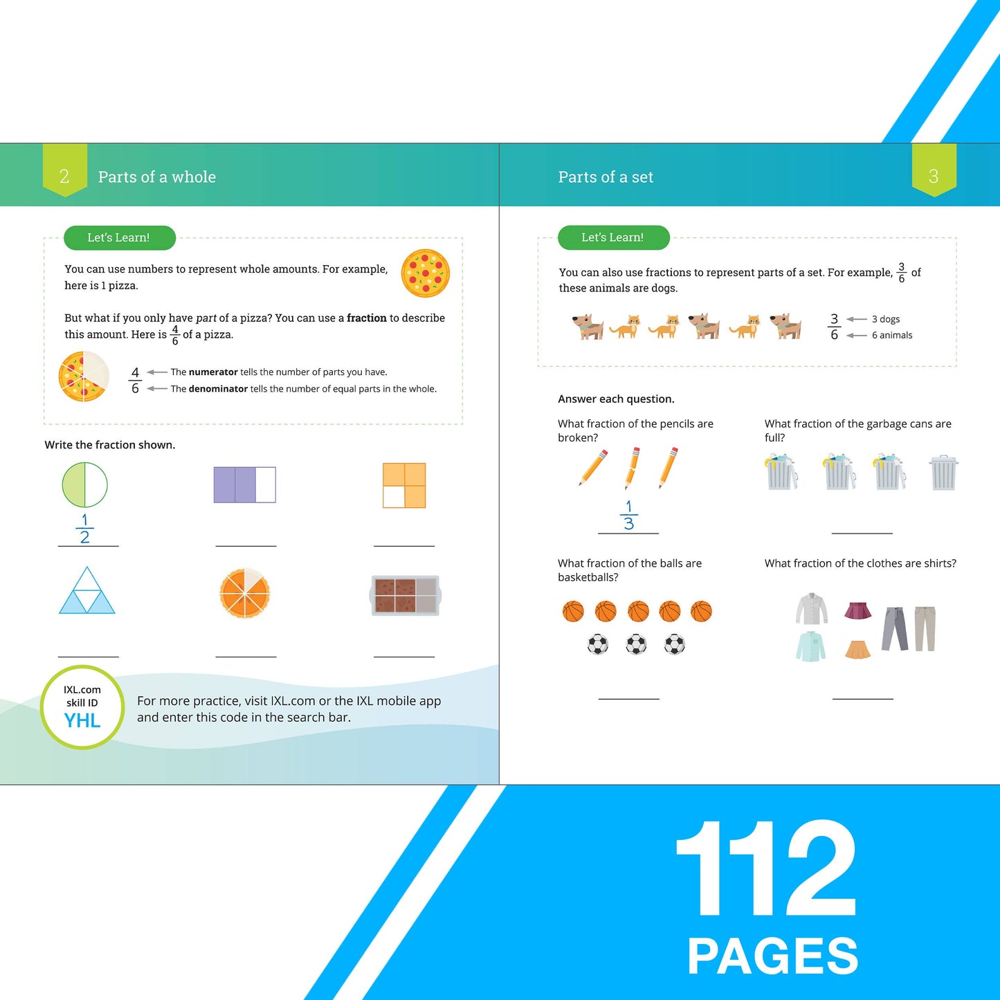 Carson Dellosa Education - IXL Math Workbook: Grade 4 Fractions and Decimals