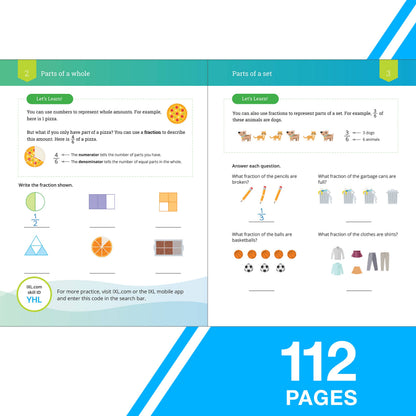 Carson Dellosa Education - IXL Math Workbook: Grade 4 Fractions and Decimals