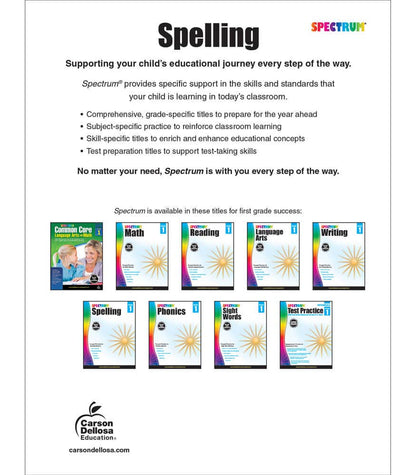 Carson Dellosa Education - Spectrum Spelling, Grade 1