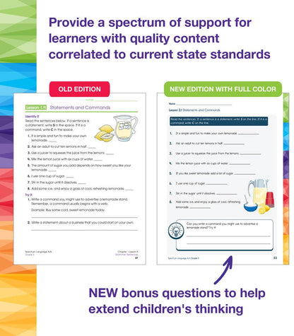 Carson Dellosa Education - Carson Dellosa Spectrum Language Arts Workbook, Grade 3