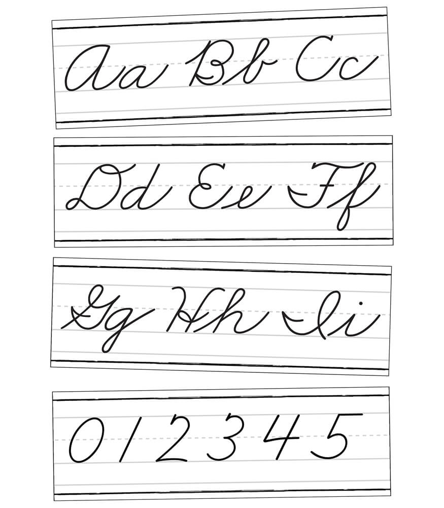 Carson Dellosa Education - Farmhouse Alphabet Line: Cursive Bulletin Board Set