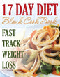 17 Day Diet Blank Cookbook - Paperback