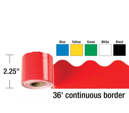 Carson Dellosa Education - ROLLED BORDER PRIMARY COLOR SET: 6 Pack