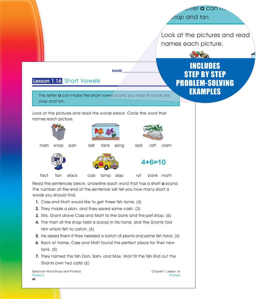 Carson Dellosa Education - Spectrum Word Study and Phonics, Grade 3