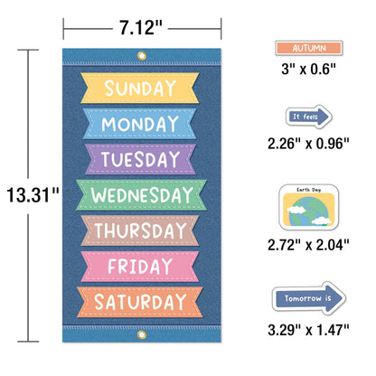 Carson Dellosa Education - Crafty and Cool Calendar Bulletin Board Set