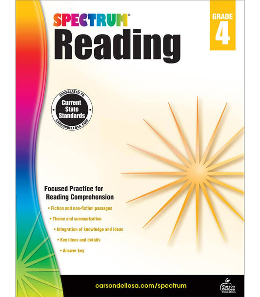 Carson Dellosa Education - Spectrum Reading Workbook, Grade 4