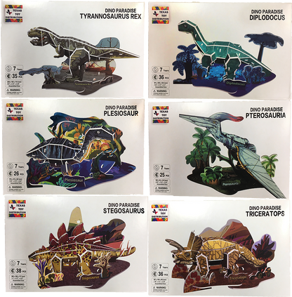 Dinosaur 3D Puzzles EPS Foam Puzzle Sets, Six Types - Random