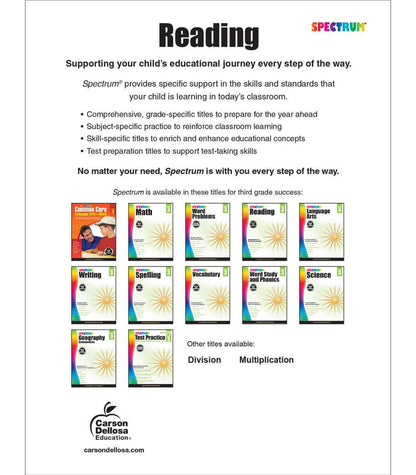 Carson Dellosa Education - Spectrum Reading Workbook, Grade 3