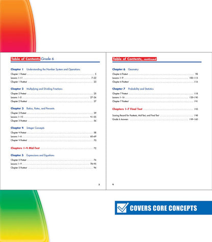 Carson Dellosa Education - Spectrum Math Workbook, Grade 6