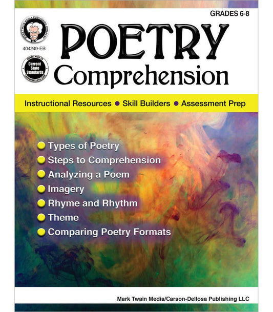 Carson Dellosa Education - Poetry Comprehension, Grades 6 - 8
