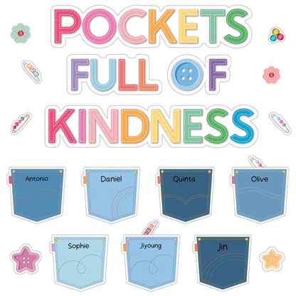 Crafty and Cool Pockets Full of Kindness Bulletin Board Set