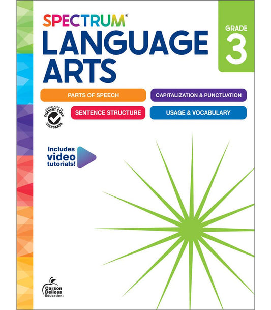 Carson Dellosa Education - Carson Dellosa Spectrum Language Arts Workbook, Grade 3