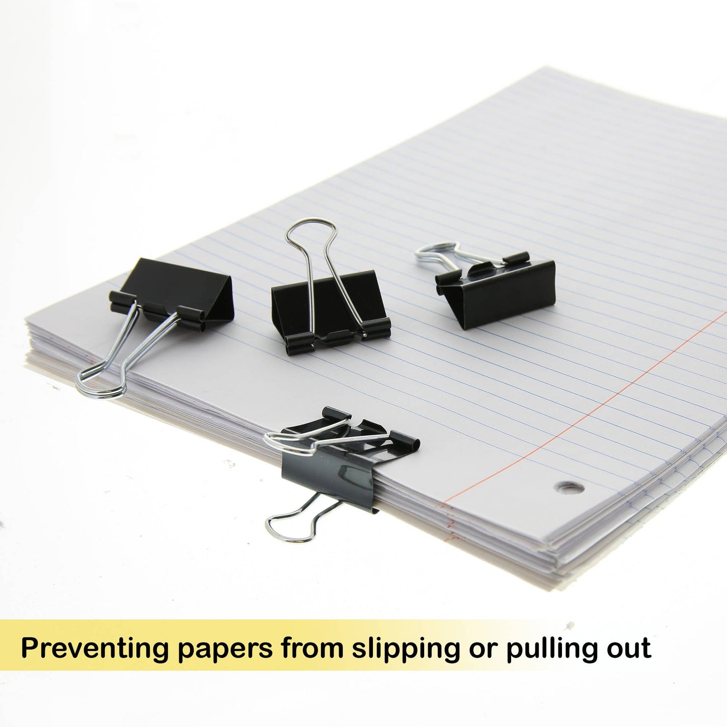 Medium 1 -1/4 (32mm) Black Binder Clip (12/Pack)