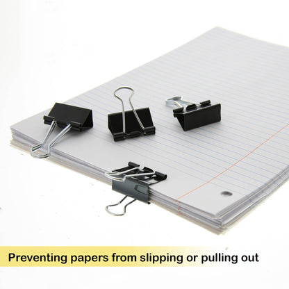 Medium 1 -1/4 (32mm) Black Binder Clip (12/Pack)