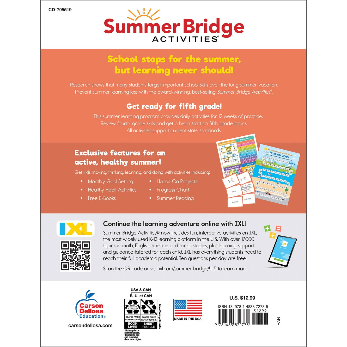 Carson Dellosa Education - Summer Bridge Activities, Grades 4 - 5