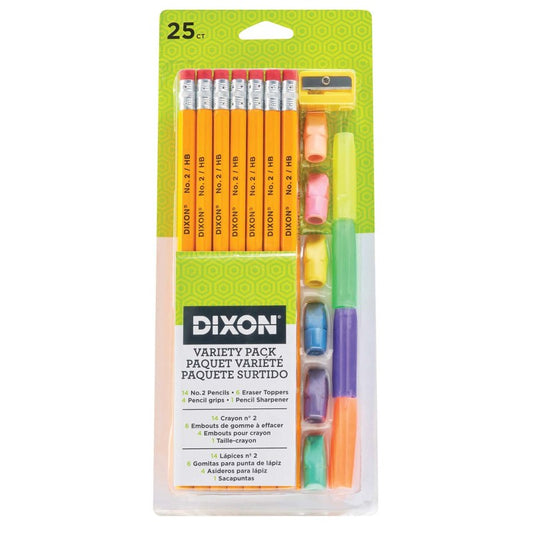 DIXON VARIETY PACK PENCILS ERASERS GRIPS