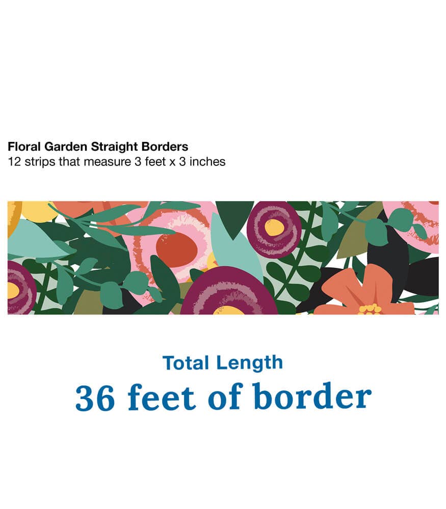 Carson Dellosa Education - Grow Together Floral Garden Straight Bulletin Board Borders
