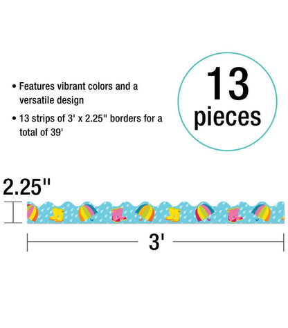 Spring Showers Scalloped Bulletin Board Borders
