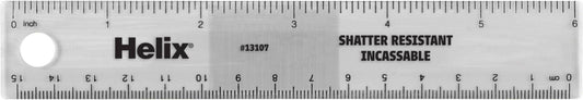 Shatter Resistant Ruler 6" / 15cm 1ct