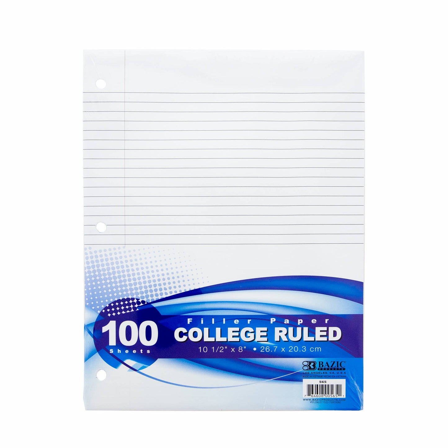 Filler Paper College Ruled 100 Ct