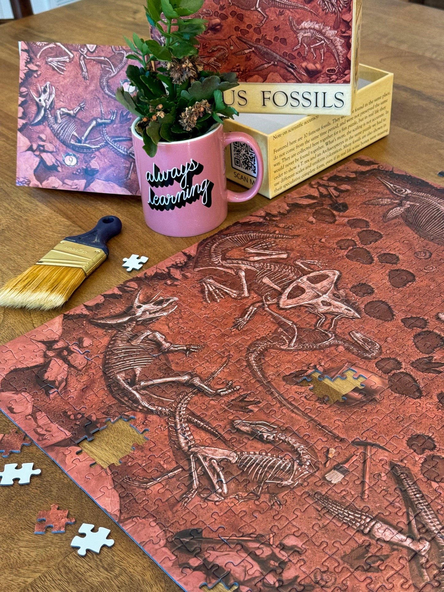 "Famous Fossils" Paleontology Puzzle (1k)