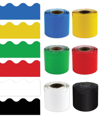 Carson Dellosa Education - ROLLED BORDER PRIMARY COLOR SET: 6 Pack